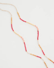 Chico's | Coral Genuine Stone Long Necklace/ Coral