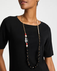 Chico's | Asymmetrical Long Single-Strand Necklace/ Multi