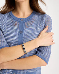 Chico's | Navy Resin Glam Stretch Bracelet/ Navy