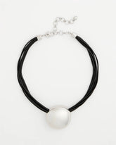 Chico's | Silver Pendant Cord Necklace/ Silver