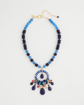 Chico's | Americana Mixed Media Pendant Necklace/ Multi