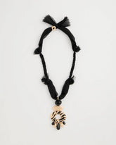 Chico's | Tiger Pendant Necklace/ Black/Gold
