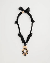Chico's | Tiger Pendant Necklace/ Black/Gold