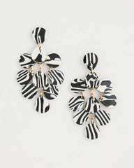 Chico's | Chic Chandelier Earrings/ Black/White