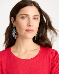 Chico's | Chic Chandelier Earrings/ Black/White