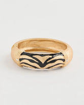 Chico's | Tiger Hinge Cuff Bracelet/ Black/Gold