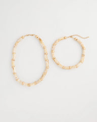 Chico's | White Beaded Double-Strand Necklace/ White