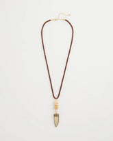 Chico's | Tooth Pendant Corded Necklace/ Neutral