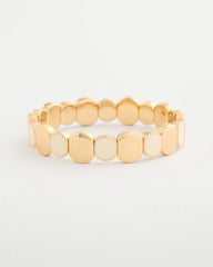 Chico's | White Resin Glam Stretch Bracelet/ White