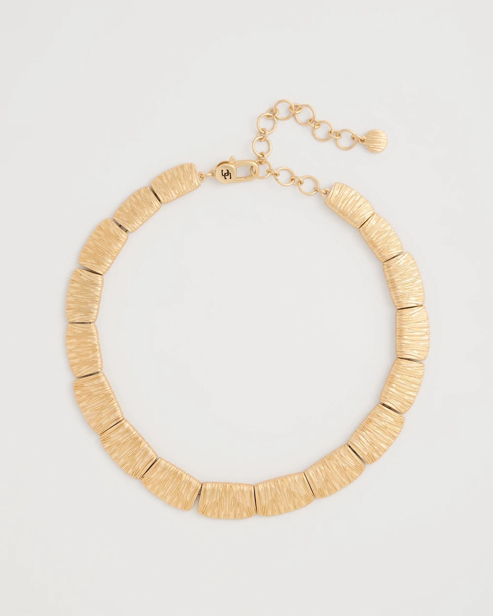 Chico's | Crinkle Goldtone Collar Necklace/ Gold