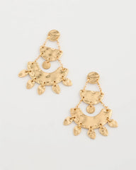 Chico's | Hammered Chandelier Earrings/ Gold
