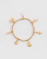 Chico's | Goldtone Stretch Charm Bracelet/ Gold
