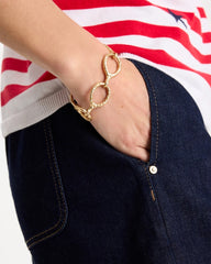 Chico's | Goldtone Open Link Toggle Bracelet/ Gold