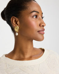 Chico's | Goldtone Spiral Shell Earrings/ Gold