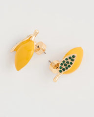 Chico's | Luxurious Lemon Stud Earrings/ Yellow