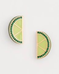 Chico's | Luxurious Lime Stud Earrings/ Green