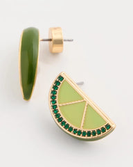 Chico's | Luxurious Lime Stud Earrings/ Green