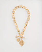 Chico's | Toggle Cameo Charm Necklace/ Gold