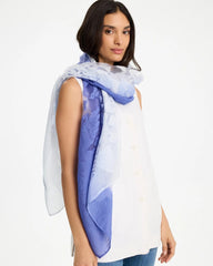 Chico's | Ombre Burnout Oblong Scarf/ Blue
