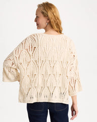 Chico's | Cotton Crochet Kimono/ Neutral