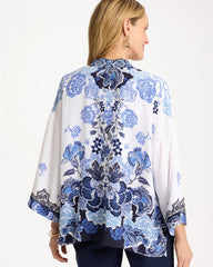 Chico's | Woven Faux Silk Printed Kimono/ Alabaster