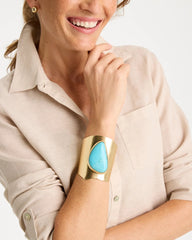 Chico's | Turquoise Blue Howlite Statement Cuff/ Turquoise