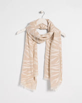 Chico's | Neutral Zebra Jacquard Oblong Scarf/ Neutral