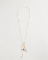 Chico's | Medallion Pendant Pearl Necklace/ Orchid