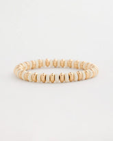 Chico's | White Gold Slice Stretch Bracelet/ White
