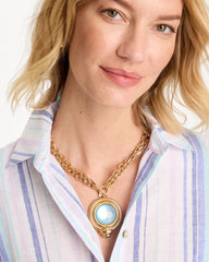 Chico's | Twice As Nice Aqua Pendant Necklace/ Aqua