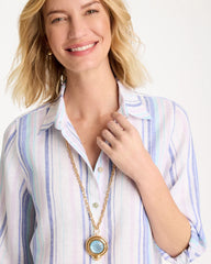 Chico's | Twice As Nice Aqua Pendant Necklace/ Aqua