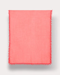 Chico's | Pom Pom Oblong Scarf/ Calypso Coral