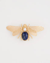 Chico's | Sodalite Stone Pearl Bee Brooch/ Blue