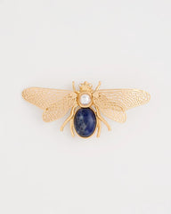 Chico's | Sodalite Stone Pearl Bee Brooch/ Blue