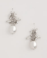 Chico's | Silvertone Cluster Earrings/ Silver