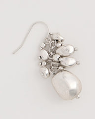 Chico's | Silvertone Cluster Earrings/ Silver