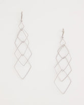 Chico's | Geo Linear Drop Earrings/ Silver