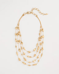 Chico's | Golden Nugget Illusion Necklace/ Gold