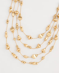 Chico's | Golden Nugget Illusion Necklace/ Gold