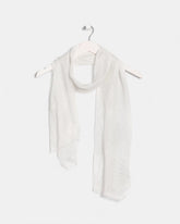 Chico's | Textured Palms Oblong Scarf/ White