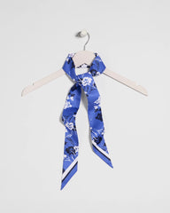 Chico's | Dutch Floral Polka-Dot Skinny Scarf/ Amparo Blue