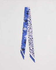 Chico's | Dutch Floral Polka-Dot Skinny Scarf/ Amparo Blue