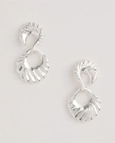 Chico's | Silvertone Doorknocker Earrings/ Silver