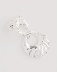 Chico's | Silvertone Doorknocker Earrings/ Silver