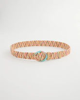 Chico's | Raffia Wrapped Multi-Color Stretch Belt/ Multi