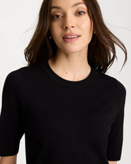 Chico's | Ella Crewneck Pullover Sweater/ Black