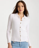 Chico's | Textured Button-Front Cardigan/ Alabaster