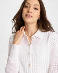 Chico's | Textured Button-Front Cardigan/ Alabaster