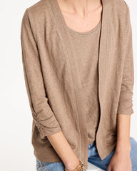 Chico's | Linen Open Front Cardigan/ Topaz Smoke