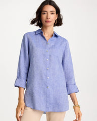 Chico's | No Iron™ Linen Tunic/ Indigo